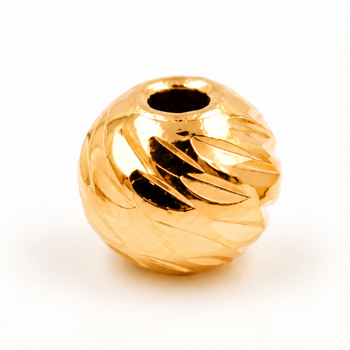 Balín diamantado #6 - Oro Laminado 18K