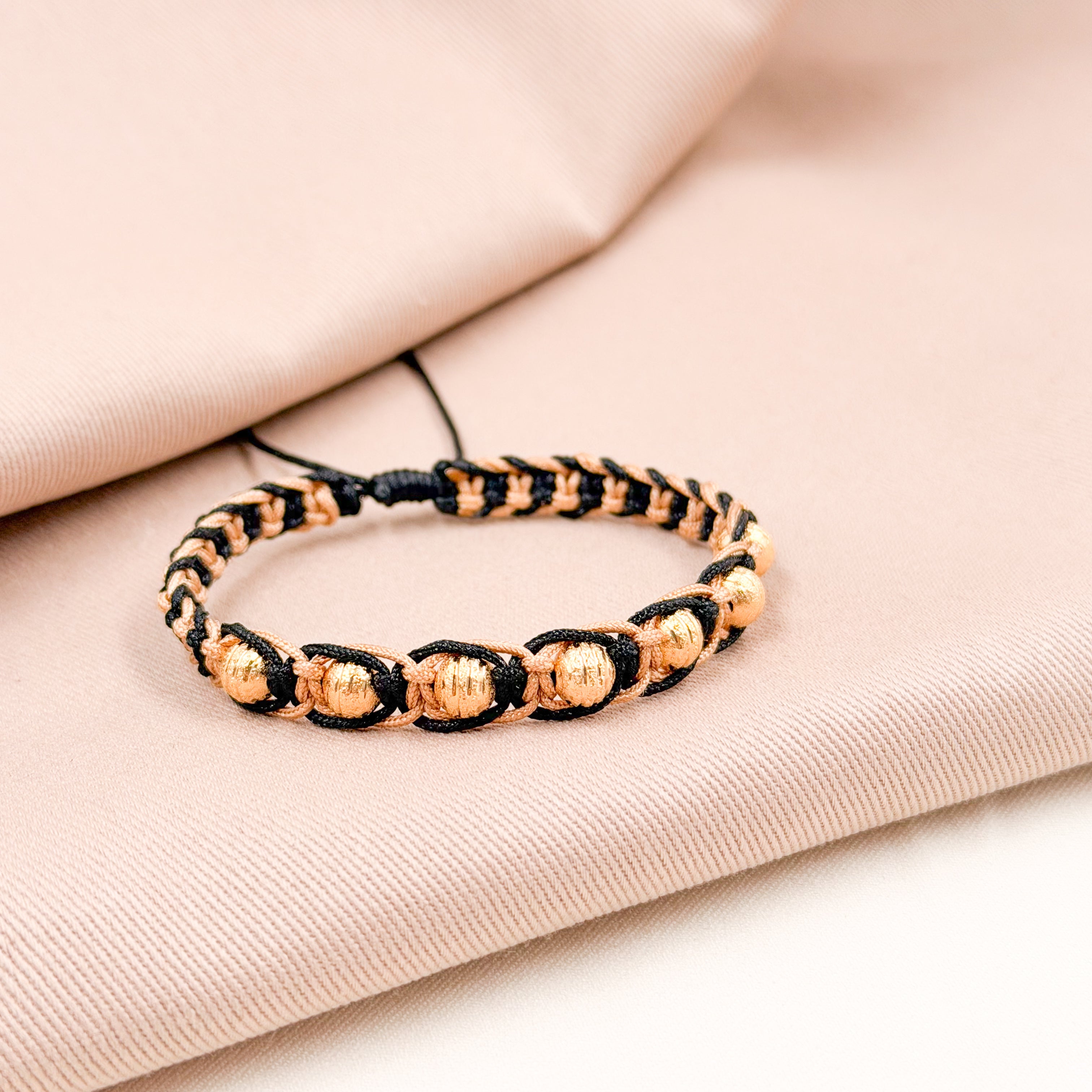 Pulsera Bicolor con Balines Diamantados