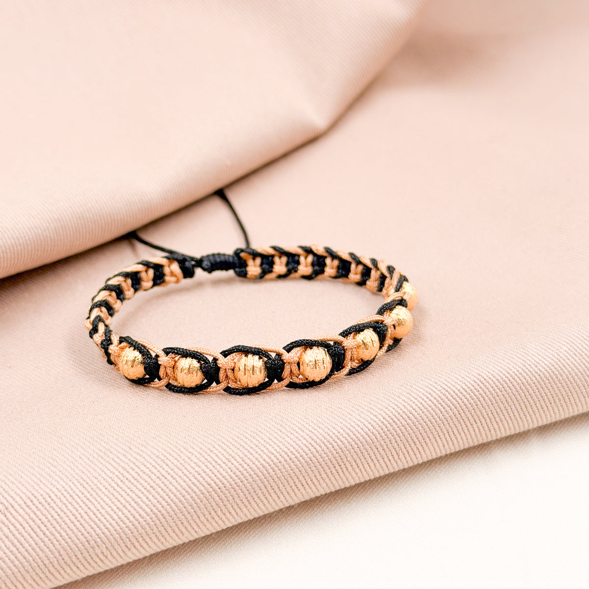 Pulsera Bicolor con Balines Diamantados