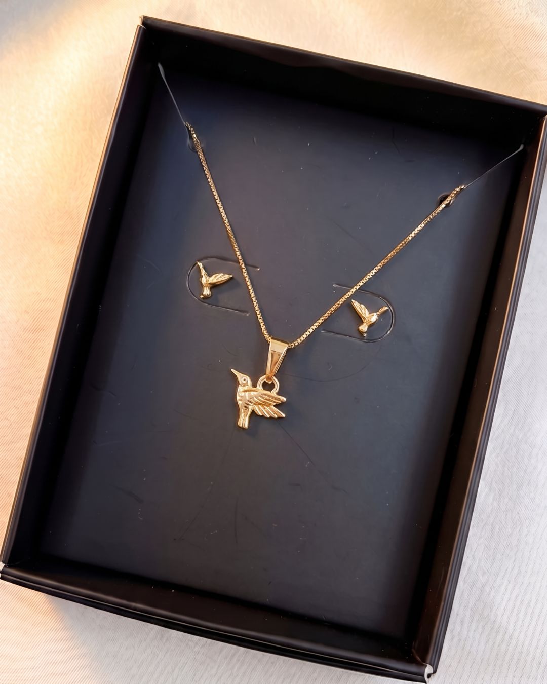 Set Colibrí - Oro laminado 18k