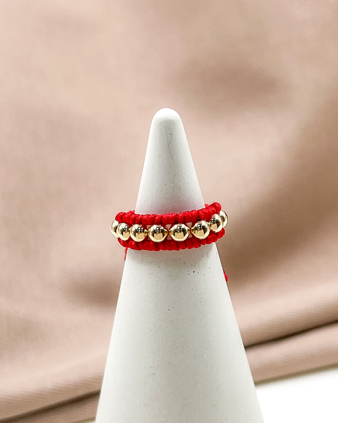 Anillo Tejido Macramé Enmarcado - AN2