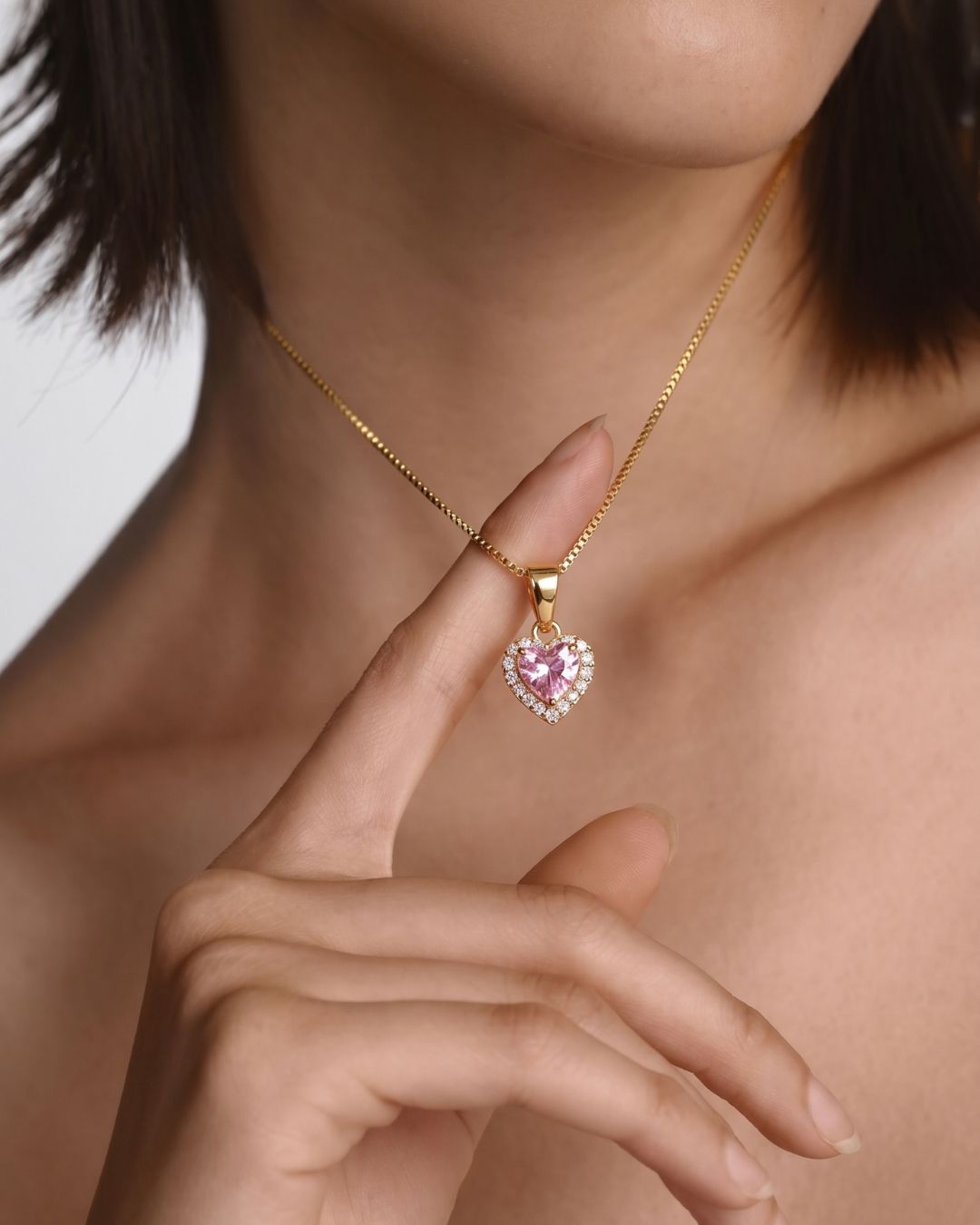 Set cadena corazón - Oro laminado 18k