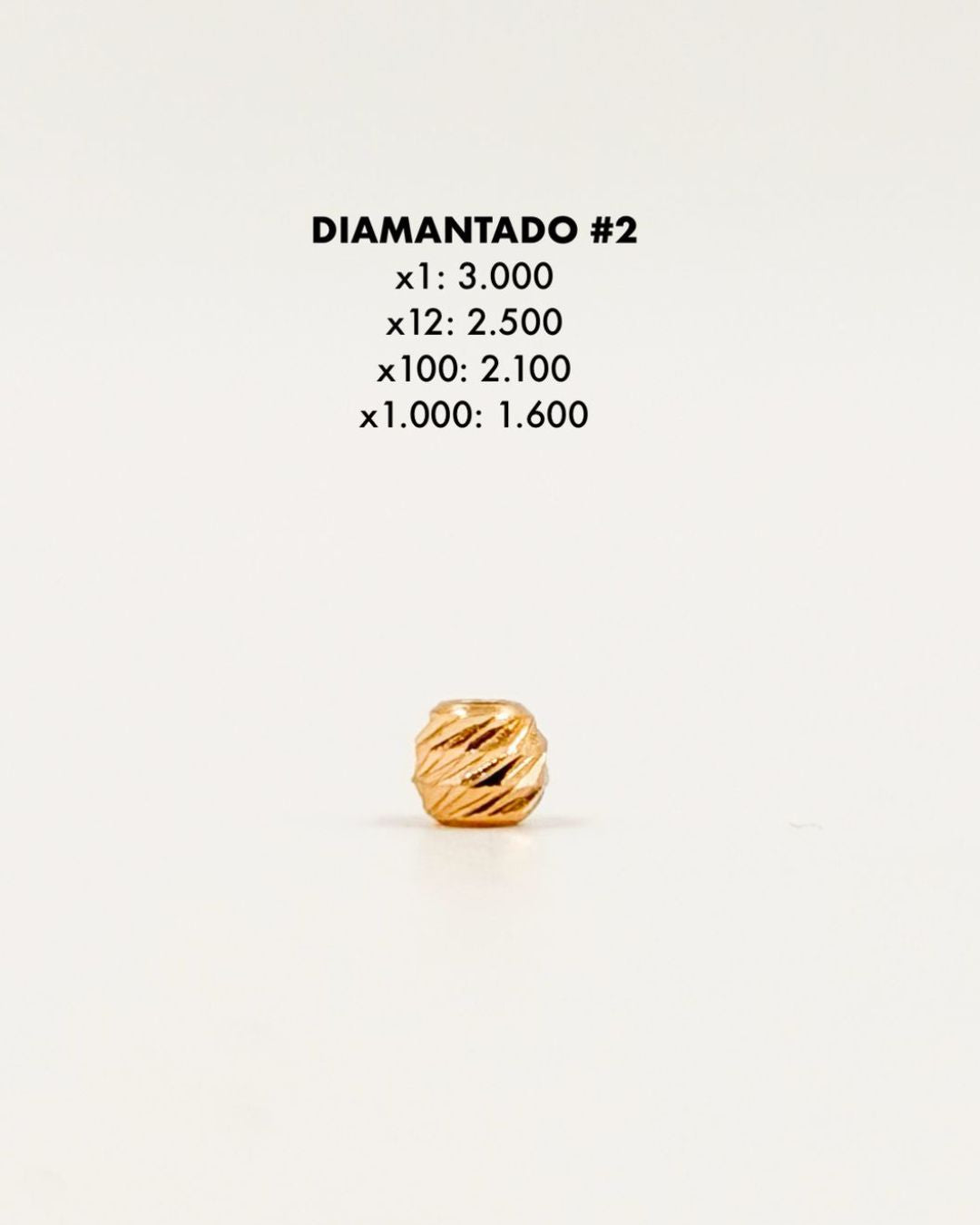 Balín diamantado #2 - Oro laminado 18k - 2