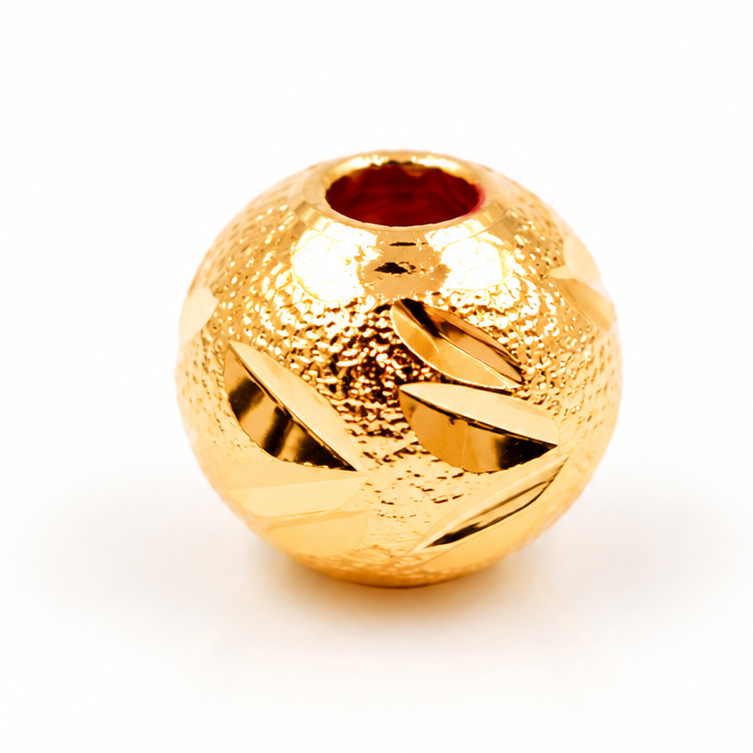Balín diamantado #6 - Oro Laminado 18K