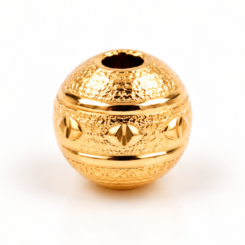 Balín diamantado #6 - Oro Laminado 18K