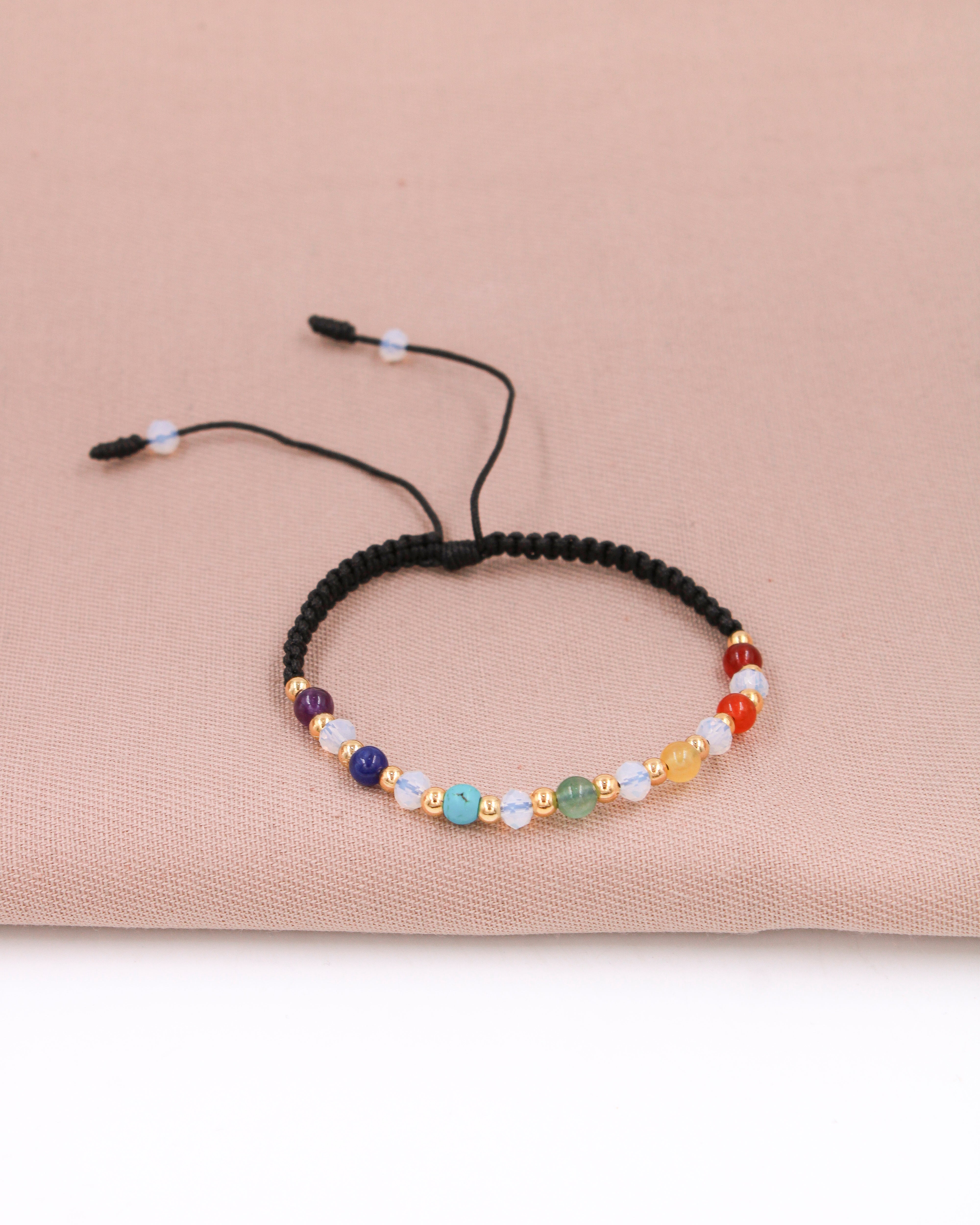 Pulsera preciosa con 7 Chakras y Murano – PP8