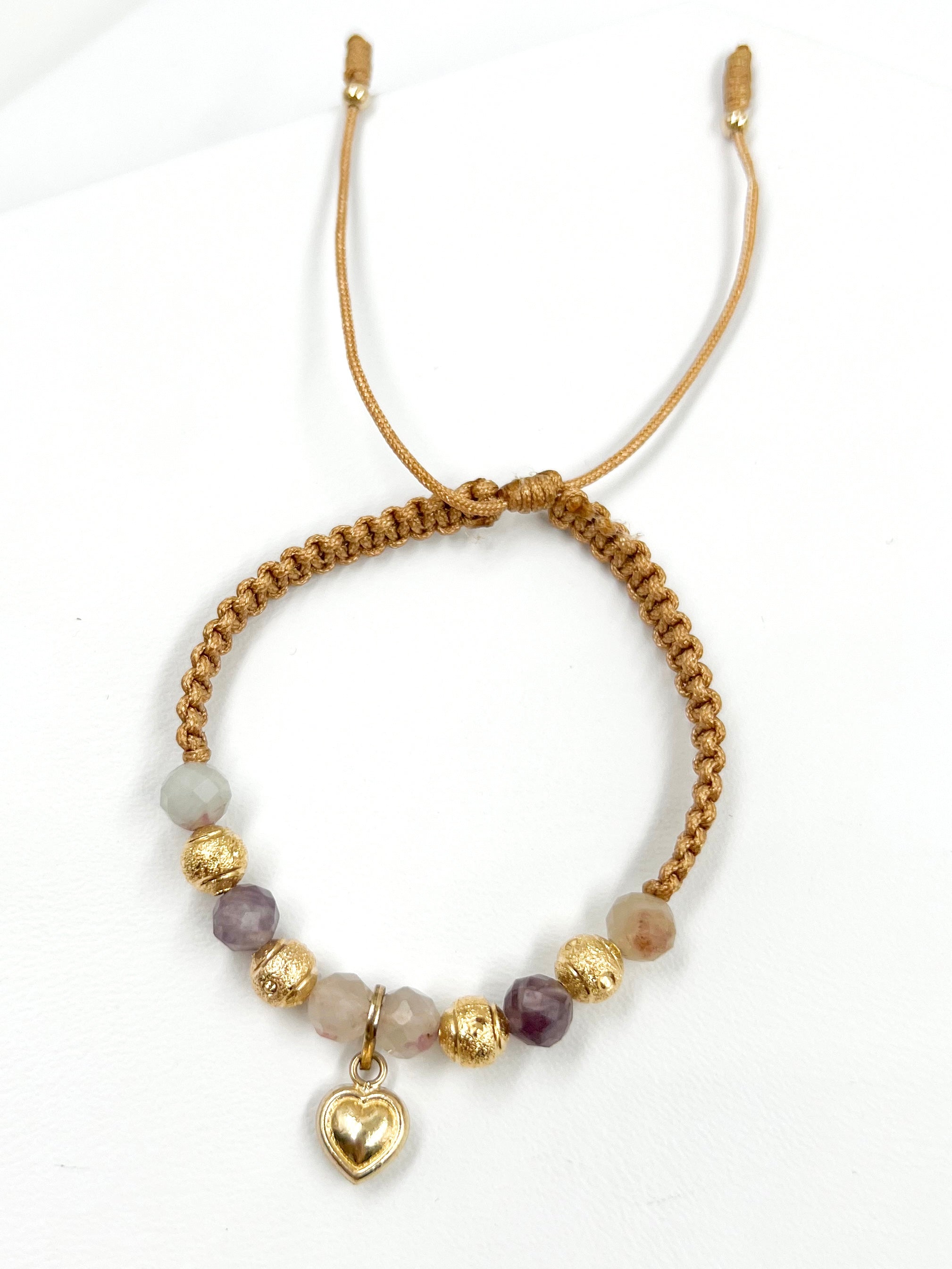 PUL184 Manilla con piedra Turmalina y oro laminado 18