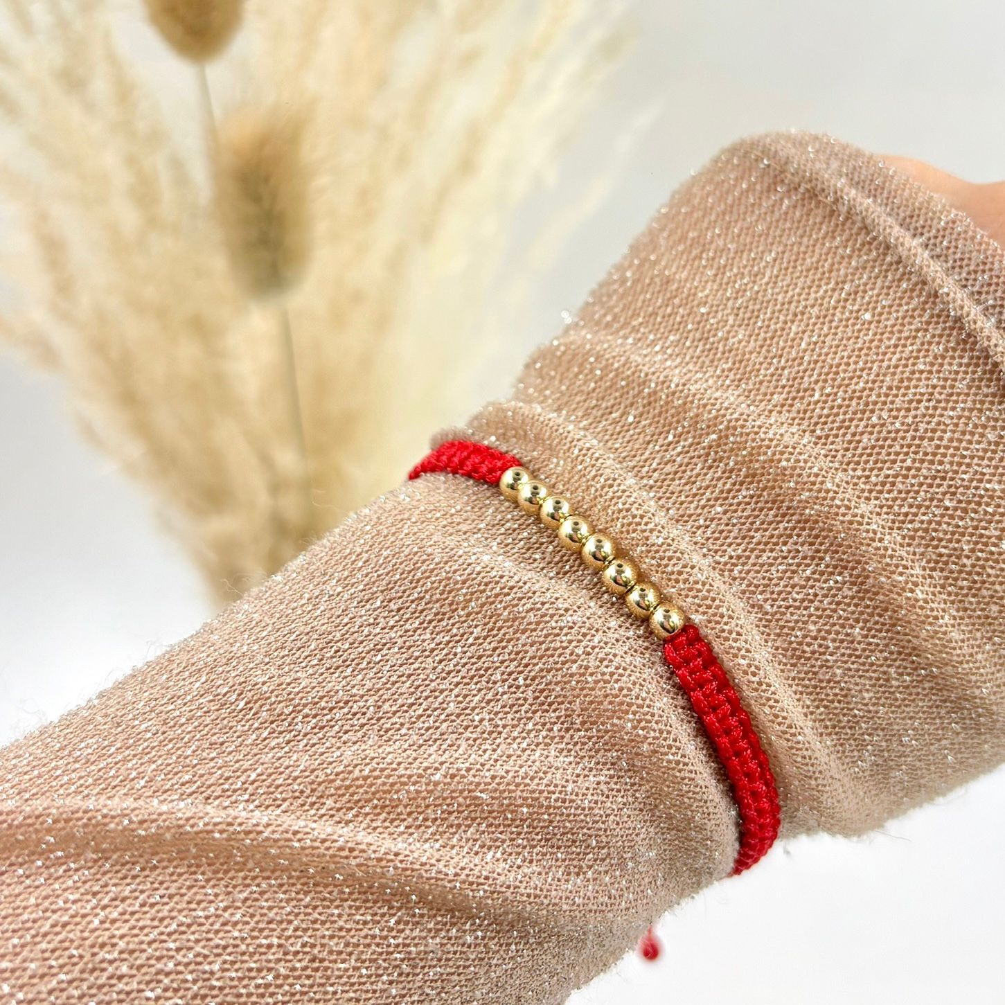 Pul172 Pulsera balinés de oro laminado 18k