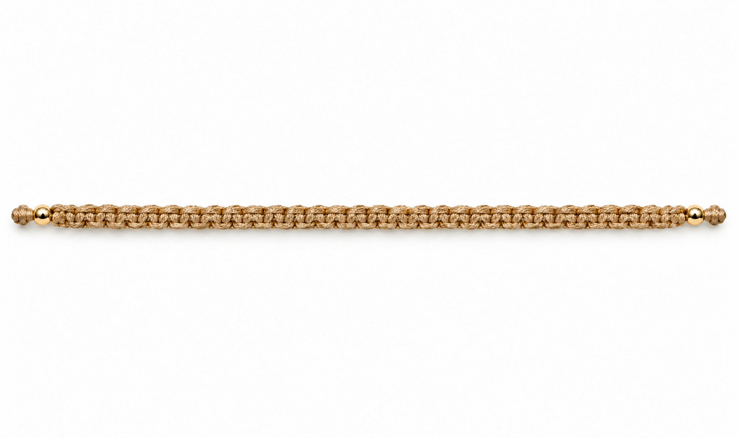 Pulsera Macramé Plano - Oro Laminado
