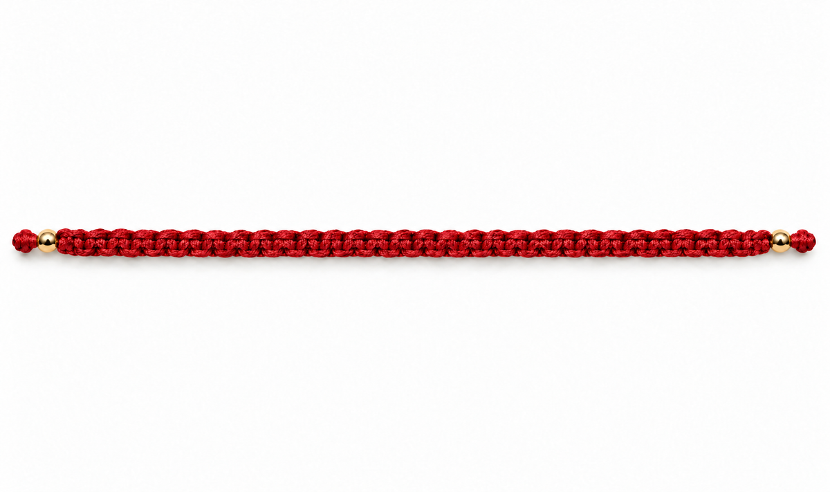 Pulsera Macramé Plano - Oro Laminado